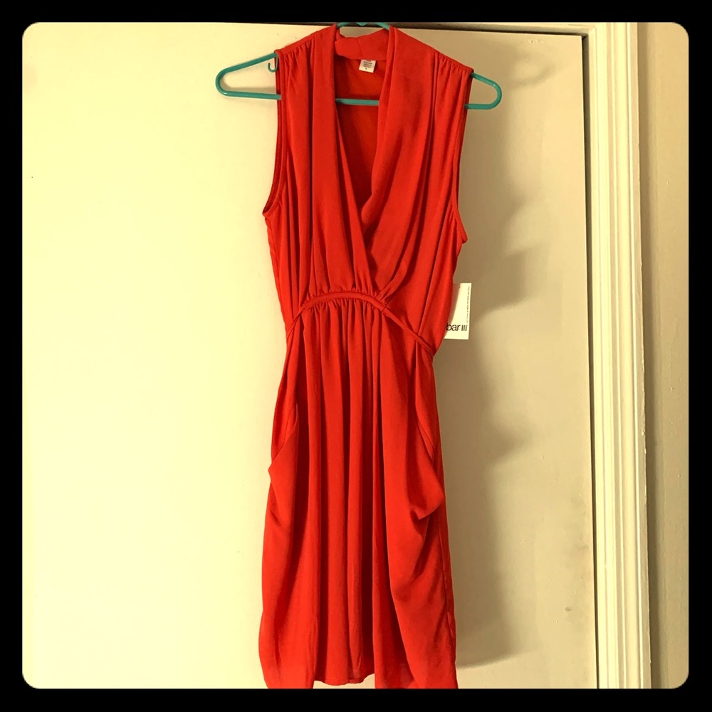Sleeveless Orange Dress with pockets